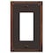 Amerelle Wall Plate, Number of Gangs: 1 gang Die-cast Metal, Aged Bronze Finish, Brown 74RDB - alternate 2